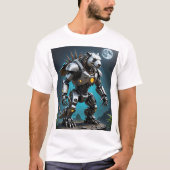 Cyber Mecha Panda Futuristic Robotic Warrior T-Shi T-Shirt (Vorderseite)