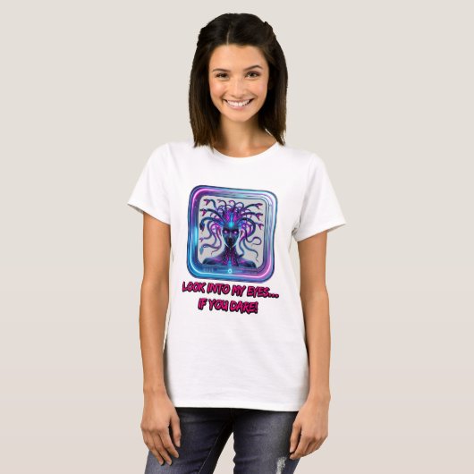 Cyber Medusa Neon - T - Shirt von Frauen (Vorne ganz)