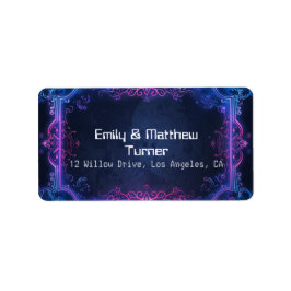 Cyber-Mittelalterliche Fusionshochzeit Adressaufkleber