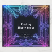 Cyber-Mittelalterliche Fusionshochzeit Bierflaschenetikett (Einzelnes Label)