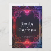 Cyber-Mittelalterliche Fusionshochzeit Einladung (Rückseite)