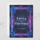 Cyber-Mittelalterliche Fusionshochzeit Einladung (Rückseite)