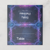 Cyber-Mittelalterliche Fusionshochzeit Platzkarte (Außenseite Aufgefaltet)