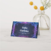 Cyber-Mittelalterliche Fusionshochzeit Platzkarte (Rückseite)