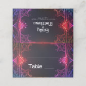 Cyber-Mittelalterliche Fusionshochzeit Platzkarte (Außenseite Aufgefaltet)