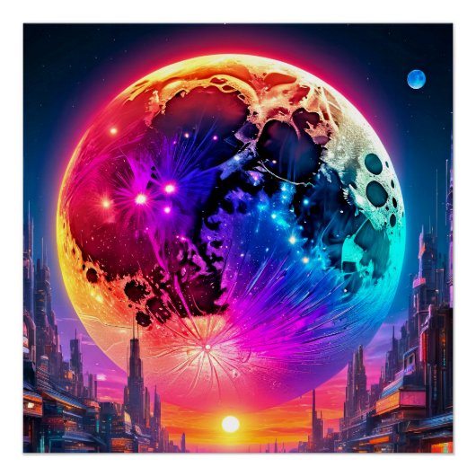 Cyber Mond Poster (Vorderseite)