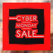 Cyber Monday Black Red Business Sale Banner Fensteraufkleber (Blatt 2)