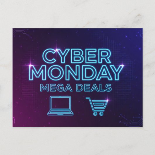 Cyber Montag Postkarte (Vorderseite)