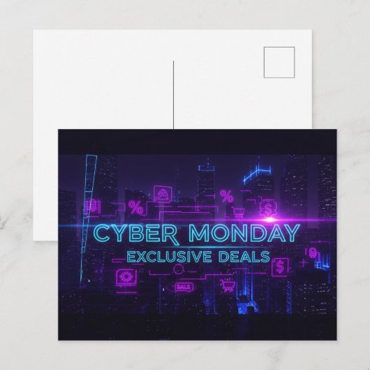 Cyber Montag Postkarte (Vorne/Hinten)