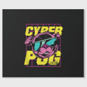 Cyber Mops 2021 Funny Dog Mops Design Geschenkpapier (Flach)