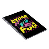 Cyber-Mops | Cooler Mops Hund Notizblock (Rechte Seite)