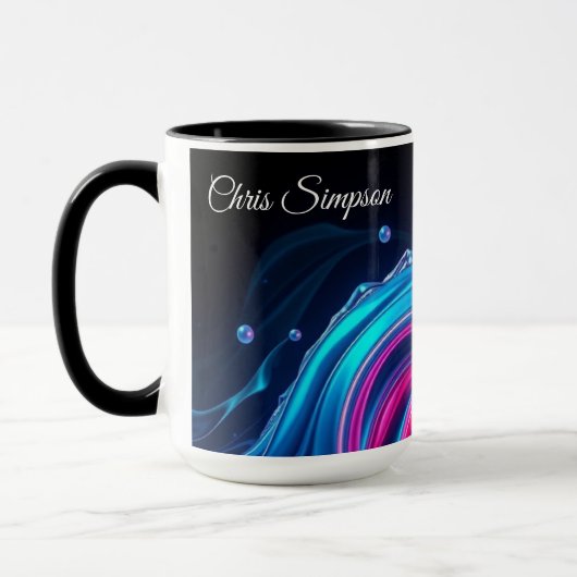 Cyber-Natural Wave Wandbild Vollumfängliche Person Tasse (Links)