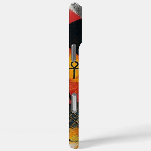 Cyber Nefertiti iPhone Case - Ägyptischer Neon Tec (Rückseite / Rechts)