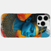 Cyber Nefertiti iPhone Case - Ägyptischer Neon Tec (Rückseite (Horizontal))