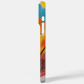 Cyber Nefertiti iPhone Case - Ägyptischer Neon Tec (Rückseite / Links)