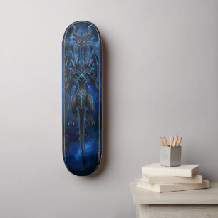 Cyber Neon Drachen Skateboard Deck - Original 3D 