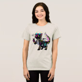 Cyber Neon Gamer Cat Furry Women's T - Shirt (Vorderseite voll)