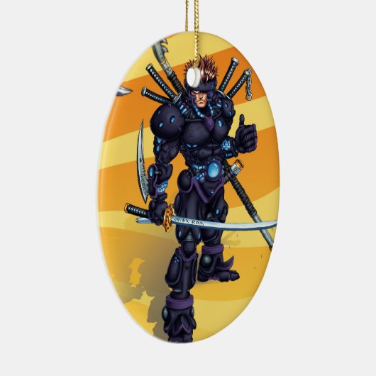 Cyber Ninja Keramikornament (Rechts)