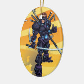 Cyber Ninja Keramikornament (Links)