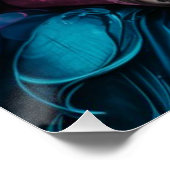 Cyber Nouveau African American Beauty Poster (Ecke)