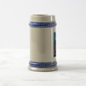 Cyber Octopus blue links Handstein Bierglas (Mittel)