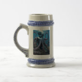 Cyber Octopus blue stein 2 Bierglas (Links)