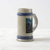 Cyber Octopus blue stein 2 Bierglas (VorderseiteRechts)