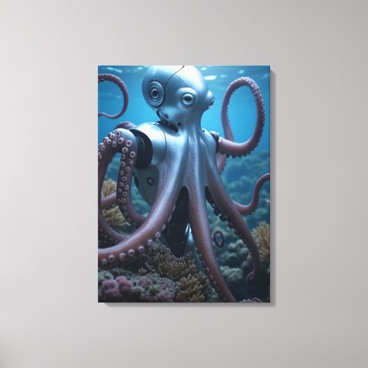 Cyber Octopus canvas print Leinwanddruck (Vorderseite)