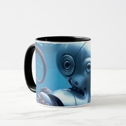 Cyber Octopus combo mug Tasse (Vorderseite Links)