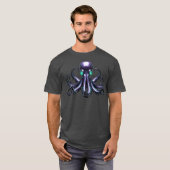 Cyber Octopus - Futuristische Meereskreatur T-Shirt (Vorne ganz)
