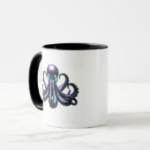Cyber Octopus - Futuristische Meereskreatur Tasse (Vorderseite Links)