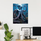 Cyber Octopus mattes Poster (Heimbüro)