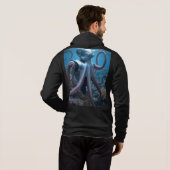 Cyber Octopus men Schwarze Bella Zip Hoodie (Schwarz voll)