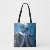 Cyber Octopus-Schulter-Totebeutel Tasche (Vorderseite)