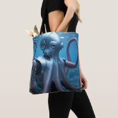 Cyber Octopus-Schulter-Totebeutel Tasche (Von Nahem)
