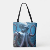 Cyber Octopus shoulder tote bag Tasche (Rückseite)