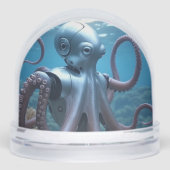 Cyber Octopus Snowglobe Schneekugeln (Vorderseite)