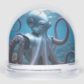 Cyber Octopus Snowglobe Schneekugeln (Rückseite)