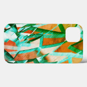 Cyber- oder Blaustreifen über rustikal rötlich-ora Case-Mate iPhone Hülle (Rückseite (Horizontal))