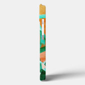 Cyber- oder Blaustreifen über rustikal rötlich-ora Case-Mate iPhone Hülle (Rückseite / Links)