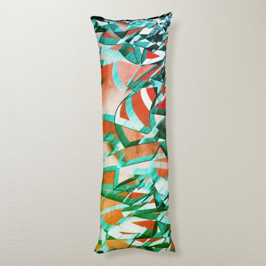 Cyber- oder Blaustreifen über rustikal rötlich-ora Seitenschläferkissen (Rückseite (Vertikal))