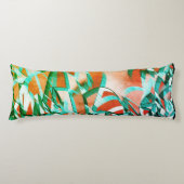 Cyber- oder Blaustreifen über rustikal rötlich-ora Seitenschläferkissen (Vorderseite)