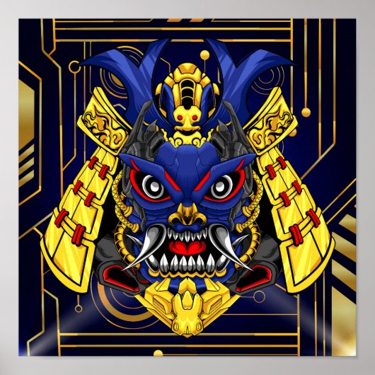 Cyber Oni Mask Poster (Vorne)
