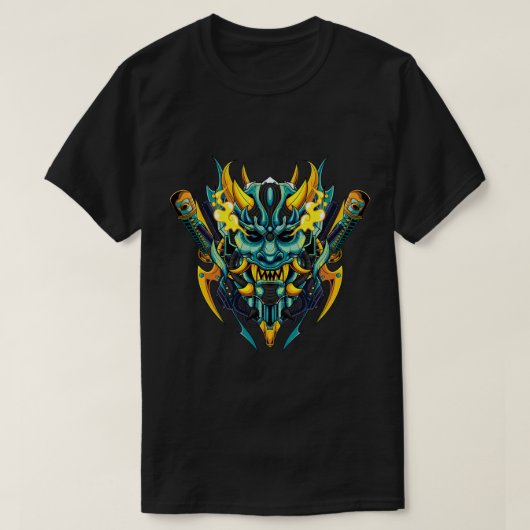 Cyber Oni Mask T-Shirt (Design vorne)