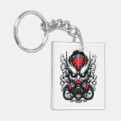 Cyber Oni: Rauchermaske Schlüsselanhänger (Vorderseite links)