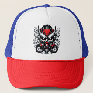 Cyber Oni: Rauchermaske Truckerkappe