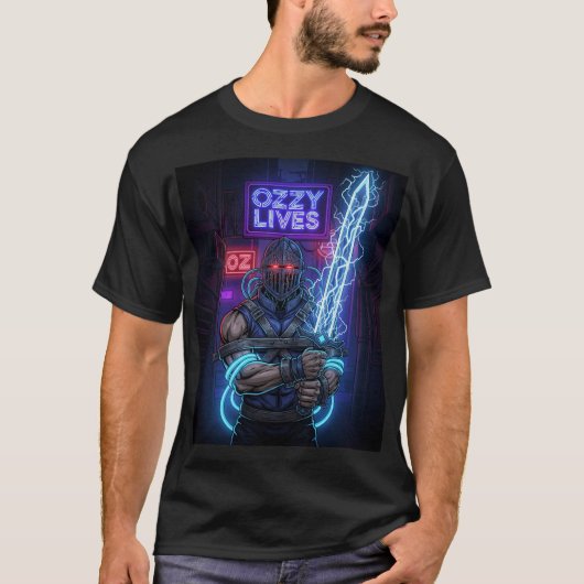 Cyber-Ozzy: No Rest for the Wicked T-Shirt (Vorderseite)