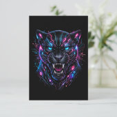 Cyber Panther Dankeskarte (Stehend Vorderseite)