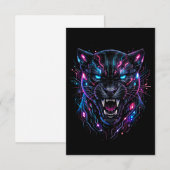 Cyber Panther Dankeskarte (Vorne/Hinten)