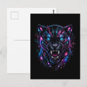 Cyber Panther Postkarte (Vorne/Hinten)